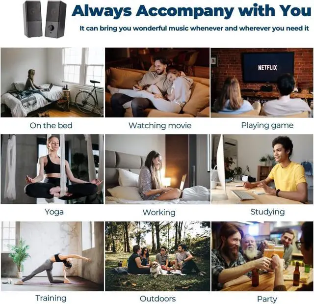 Alt view image 6 of 7 - forComputer Speaker, Compact Size Speaker with Headphone Jack, Enhanced Bass and Volume Control, Stereo 2.0 USB Powered 3.5mm Aux Multimedia Speakers for Laptop/Desktop/Tablets/Phone