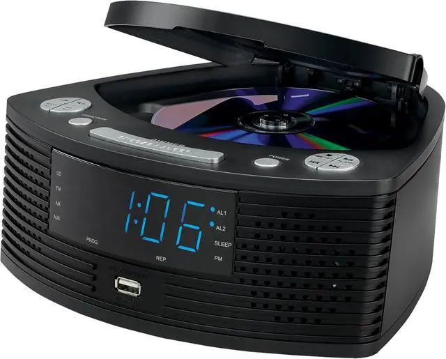 Alt view image 5 of 5 - Stereo Compact Disc Player with AM/FM Digital Dual Alarm Clock Radio