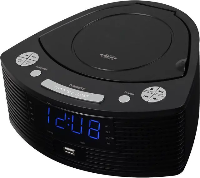 Alt view image 3 of 5 - Stereo Compact Disc Player with AM/FM Digital Dual Alarm Clock Radio