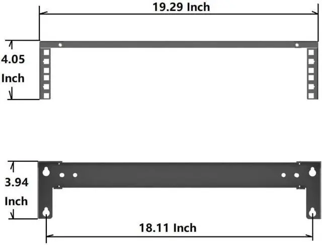 Alt view image 4 of 7 - 2 Pack of 2U Hinged 19 Inches Cold Rolled Steel Wall Mountable Simple Vertical Rack and Networking Equipment Rack Including Hardware for Assembly (2)