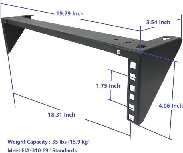 Alt view image 4 of 7 - 2U 19 Inches Lightweight Folding Steel Wall Mountable Simple Vertical Rack and Server Rack (1)