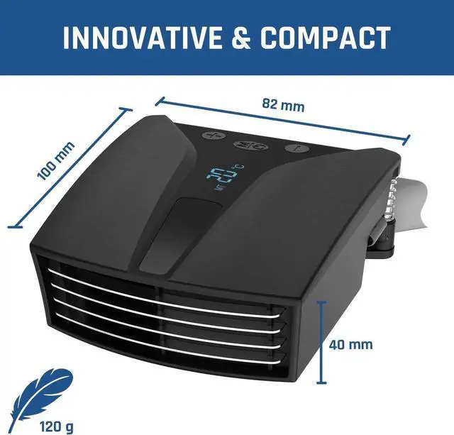 Alt view image 3 of 7 - Tempest Laptop Cooler with Vacuum Fan - New - Gaming Laptop Fan with Display - Temperature Detection + Automatic/Manual Mode - 4000 RPM - Portable - Compatible with Laptop Cooling Pads