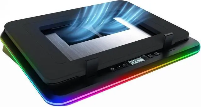 Main image of Turbofrost - Gaming Laptop Cooling Pad - 4 Powerful Turbo Fans - 4 x 4000 RPM, Laptop Cooler 2 Power Modes USB-C/DC, Dynamic RGB, 4-Ports USB, Sealed Foam for Fast Cooling for Laptops up to 17in