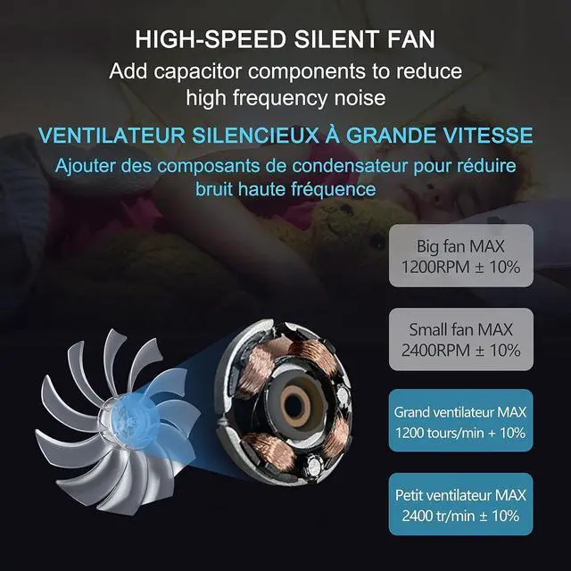 Alt view image 4 of 6 - C5 12-15.6 inch Gaming Laptop Cooler Cooling Pad | 5 Quiet Fans and LCD Screen | 2500RPM Strong Wind Designed for Gamers and Office