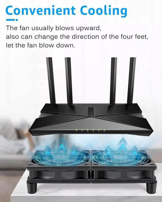 Alt view image 4 of 6 - Dual 120mm 5V USB Fans, 102CFM Big Airflow Fan Cooling for Router TV Box Micro Computer and Other Electronics