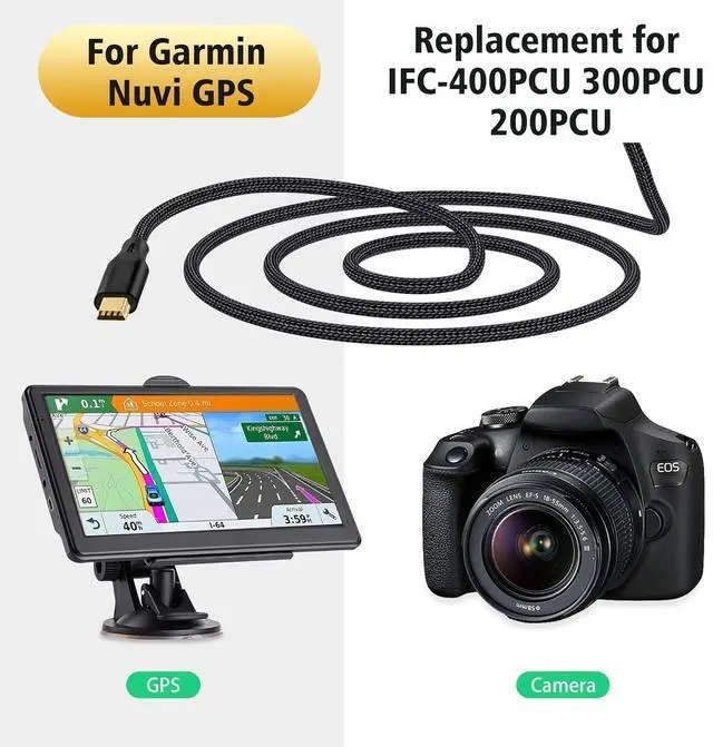 Alt view image 4 of 5 - FOR1ft Mini USB Cable, Braided Durable USB-A to Mini-B Charger Charging Cord for TI-84, Garmin GPS, Go-Pro Hero 4 3 2 HD, PS3 Controller, Canon Camera, Blue Yeti Microphone, Black