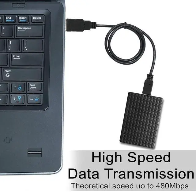 Alt view image 4 of 5 - USB 2.0 A to Mini 5 pin B Cable for External HDDS/Camera/Card Readers/MP3 Player-Black (10 Pack 3 Feet)