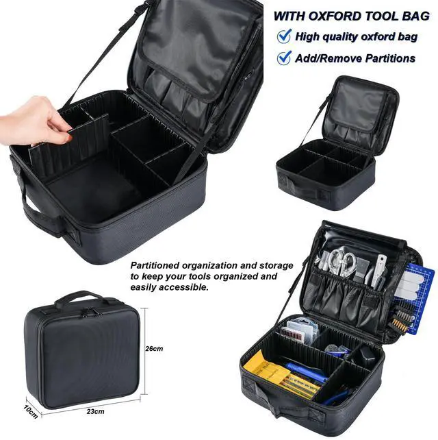 Alt view image 5 of 7 - Abourt 124Pcs 3D Printing Accessory Tools with Tool Bag for 3D Printer Modeler Basic Tools Diverse 3D Print Nozzle Cleaning Kit Mini Rotary Tool 3D Printer Tools for Remove/Trim and Finish 3D Print