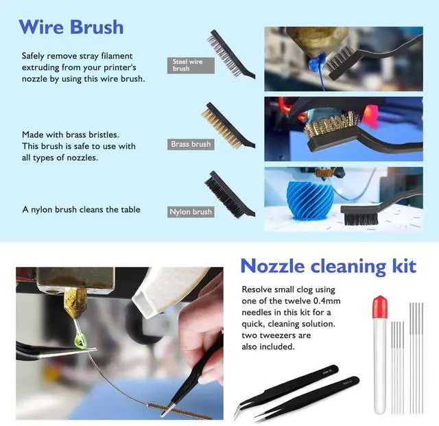 Alt view image 4 of 7 - 45 Pieces 3D Printer Tools Kit, 3D Printing Accessory Includes Deburring Tool, Digital Caliper, Art Knife Set, Tube Cutter, Storage Bag Suitable for 3D Print Removing, Cleaning, Finishing