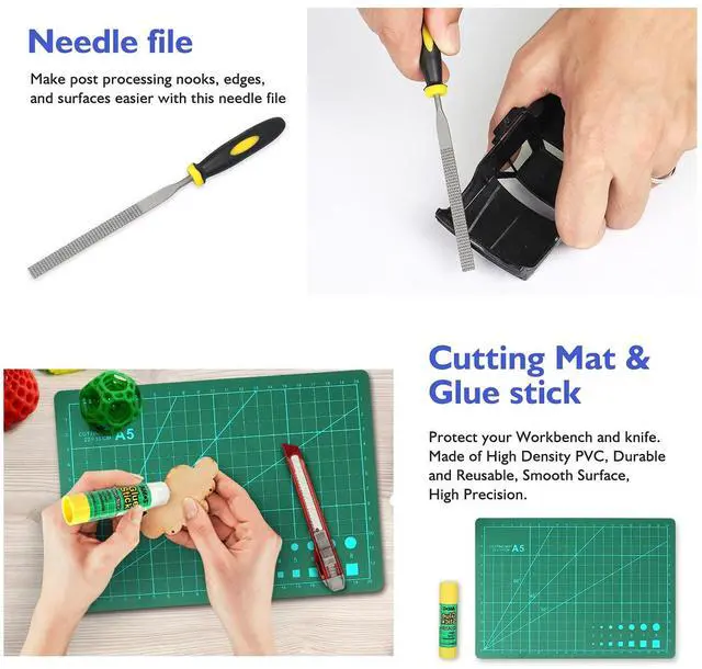 Alt view image 6 of 7 - 45 Pieces 3D Printer Tools Kit, 3D Printing Accessory Includes Deburring Tool, Digital Caliper, Art Knife Set, Tube Cutter, Storage Bag Suitable for 3D Print Removing, Cleaning, Finishing