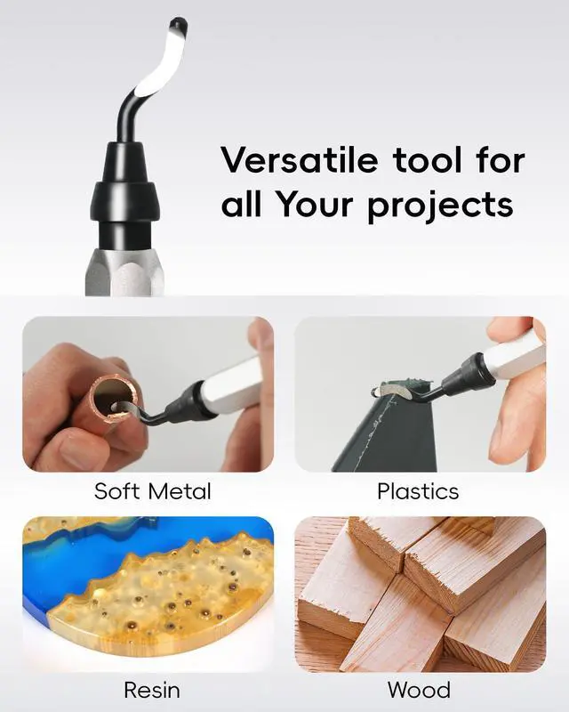 Alt view image 5 of 7 - Abourt 11-Blade Deburring Tool for 3D Printing, Premium High-Speed Steel Blades for Smooth Edge Finishing - Ideal for HVAC, Metal & Resin & Professional Conduit Reaming, 3D Printer Accessories