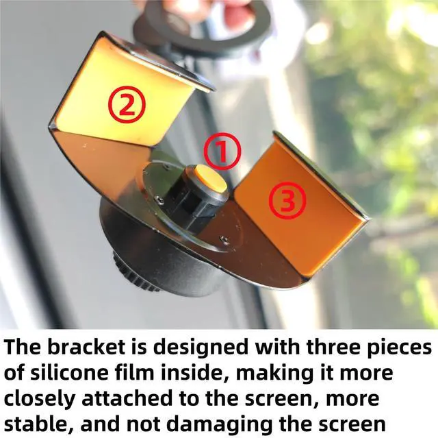 Alt view image 6 of 7 - Abourt Tesla Model Y/Model 3 Accessories Phone Mount for MagSafe,Car Phone Holder Mount for Tesla 3/Y/S/XStrongest Magnet Power Fits All Phones - with Magnetic Ring (Black Magnetic Regular Model)