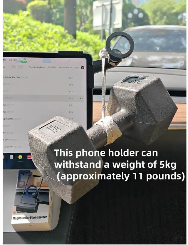 Alt view image 7 of 7 - Abourt Tesla Model Y/Model 3 Accessories Phone Mount for MagSafe,Car Phone Holder Mount for Tesla 3/Y/S/XStrongest Magnet Power Fits All Phones - with Magnetic Ring (Black Magnetic Regular Model)