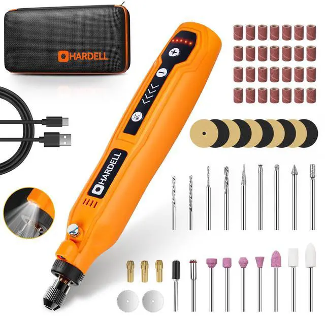 Main image of Abourt Mini Cordless Rotary Tool, 5-Speed and USB Charging Rotary Tool Kit with 69 Accessories, Multi-Purpose 3.7V Power Rotary Tool for Sanding, Polishing, Drilling, Etching, Engraving, DIY Crafts