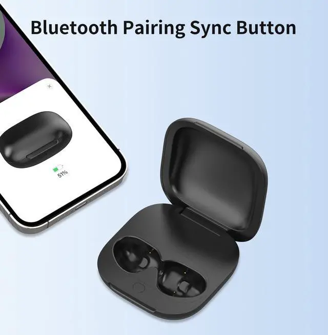 Alt view image 5 of 7 - Abourt Charging Case Replacement for Beats Fit Pro, 700mAh Portable Charger with Bluetooth Pairing Sync Button (Earbuds Not Included)