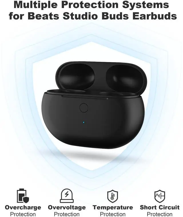 Alt view image 3 of 7 - Abourt Charging Case Replacement for Beats Studio Buds - Earbuds Charger Case with Bluetooth Pairing Sync Button, 660mAh Battery (Earbuds Not Included)