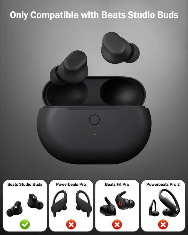 Alt view image 6 of 7 - Abourt Charging Case Replacement for Beats Studio Buds - Earbuds Charger Case with Bluetooth Pairing Sync Button, 660mAh Battery (Earbuds Not Included)