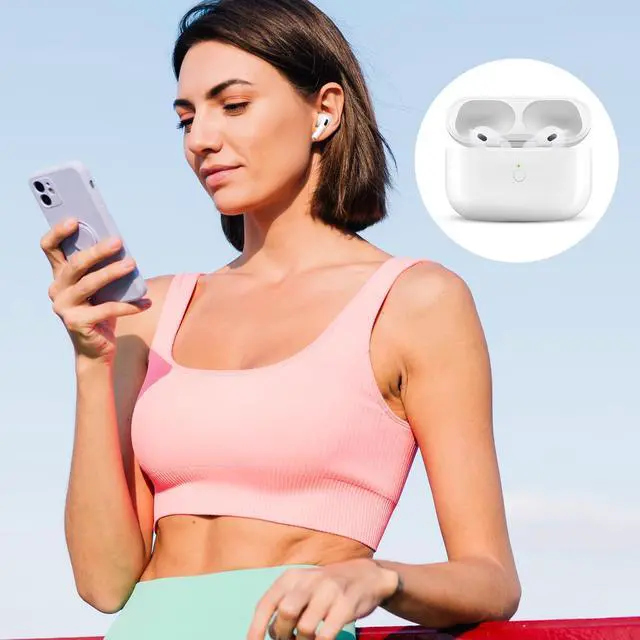 Alt view image 7 of 7 - Abourt Compatible for AirPods Pro Charging Case Replacement AirPod Pro 1st 2nd Generation Charger Case with Wireless Charging Bluetooth Pairing Sync Button Type-C Charging Port (No Earbuds)
