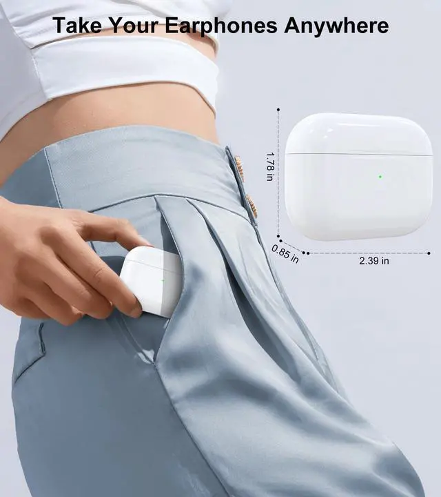 Alt view image 6 of 7 - Abourt Wireless Charging Case Compatible with AirPods Pro 2nd & 1st, Charger Case Replacement for AirPods Pro 2nd & 1st with Bluetooth Pairing Sync Button, Earbuds Not Included (USB-C Port)