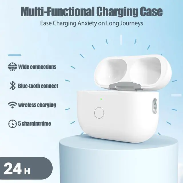 Alt view image 3 of 6 - Abourt Wireless Charging Case Only for AirPods Pro 1/2 USB C Prot, Replacement Cases Compatible with AirPod Pro 1st / 2nd Gen Charger Case Type-c, (No Earbuds)