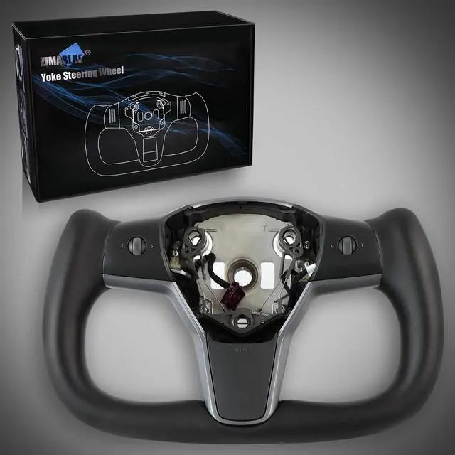Main image of Abourt Yoke Steering Wheel for Tesla Model 3 2017-2023, Model Y 2019-2024 Steering Wheel with Heating Function Compatible with Tesla Model 3 Y