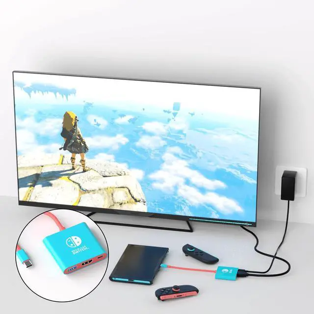 Alt view image 7 of 7 - Abourt Switch 2 Dock, Portable TV Dock Station for Switch/Switch 2/Steam Deck/ROG Ally/Legion GO, 3-in-1 Switch 2 Travel Dock with HDMI 4K@60Hz, USB 3.0 and 100W Charge PD Port