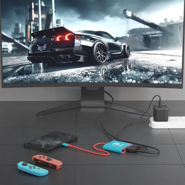 Alt view image 5 of 6 - Abourt Switch 2 Dock Compatible with Nintendo Switch 2, Portable TV Docking Station with 4K HDMI Type C Port USB Port Switch 2 Travel Dock Adapter TV Docking Station Dock Adapter for Switch 2