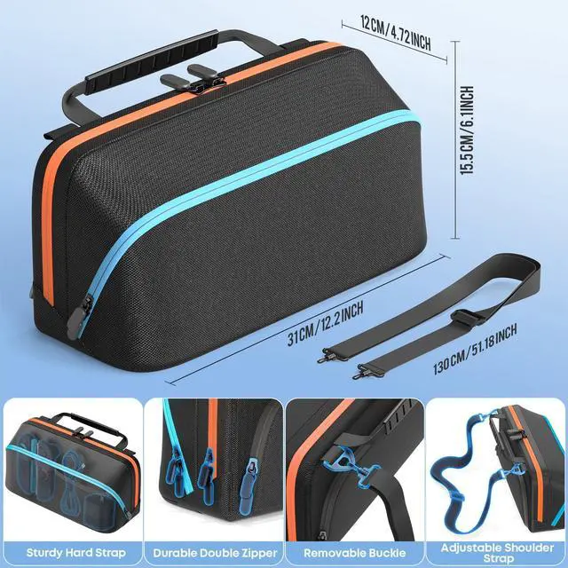 Alt view image 4 of 6 - Abourt Sling Bag for Nintendo Switch 2 (2025)/SW OLED/SW Original, Switch 2 Crossbody Bag Hold Joycon 1/2 &AC Adapte &14 Game Card Slots &Other Accessories, Portable Switch 2 Travel Carrying bag