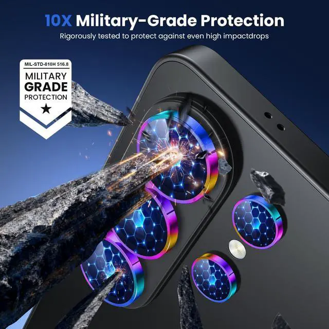 Alt view image 3 of 5 - for Samsung Galaxy S26 Ultra Camera Lens Protector - Ultra Thin Case Friendly, 9H Shatterproof Tempered Glass with Anti Scratch Metal Circle Camera Screen Protector Cover Accessories, Colorful