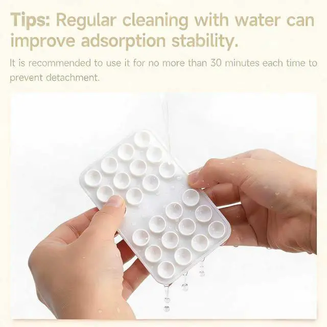Alt view image 7 of 7 - Upgraded Double Sided Silicone Suction Cup Phone Case Mount, Sticky Phone Grip Holder for Hands-Free Selfes & Videos, Reusable Silicone Phone Suction Grip for iPhone & Android, White