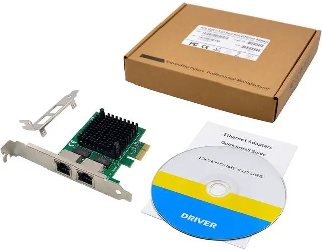 Alt view image 7 of 7 - C&N Dual PCIe 3.1 2.5GBase-T Network Adapter with Intel I226-V 2500/1000/100Mbps PCI Express Gigabit Ethernet NIC Card RJ45 LAN Controller for Windows 10/11 with Low Profile Bracket