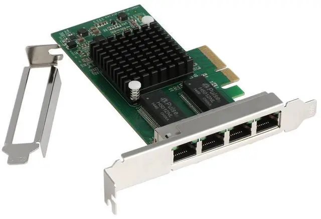 Main image of C&N Quad-Port Gigabit NIC with Intel I350 Chip, PCI Express 2.1 X4 Ethernet Card, 4-Port RJ45, Low Profile for Windows/Windows Server/Linux Compatibility
