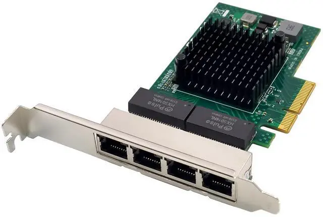 Alt view image 2 of 7 - C&N Quad-Port PCIe Gigabit Ethernet Server Adapter with NetXtreme® BCM5719 Chipset PCI Express 1000M Network LAN Card for Windows Server Linux Ubuntu VMware (BCM5719-4P)