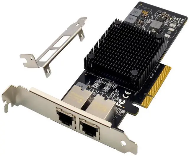 Main image of C&N Dual-Port 10G PCIe X8 Network Adapter Card with Intel-X550AT 10GBASE-T & NBASE-T PCI Express Network Interface Adapter 10/5/2.5/1GbE Multi Gigabit Ethernet 5 Speed NIC LAN Card(ST7280-X550AT2)