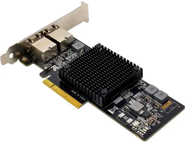 Alt view image 4 of 7 - C&N Dual-Port 10G PCIe X8 Network Adapter Card with Intel-X550AT 10GBASE-T & NBASE-T PCI Express Network Interface Adapter 10/5/2.5/1GbE Multi Gigabit Ethernet 5 Speed NIC LAN Card(ST7280-X550AT2)