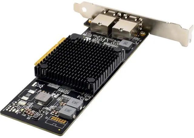 Alt view image 5 of 7 - C&N Dual-Port 10G PCIe X8 Network Adapter Card with Intel-X550AT 10GBASE-T & NBASE-T PCI Express Network Interface Adapter 10/5/2.5/1GbE Multi Gigabit Ethernet 5 Speed NIC LAN Card(ST7280-X550AT2)