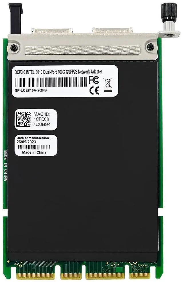 Alt view image 3 of 7 - C&N 100Gb OCP3.0 Network Card with Intel E810 Chip,Dual-Ports NIC PCI Express Ethernet Adapter Support Windows Server/Linux/VMware (ST7388-E810 100G)