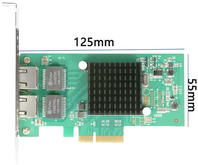 Alt view image 3 of 7 - C&N Dual-Port PCIe x4 Gigabit Network Card with Intel I350 Chip 1000M PCI Express Ethernet Adapter with Intel I350-T2 Two Ports LAN NIC Card for  Windows/Server/Linux/Freebsd/DOS