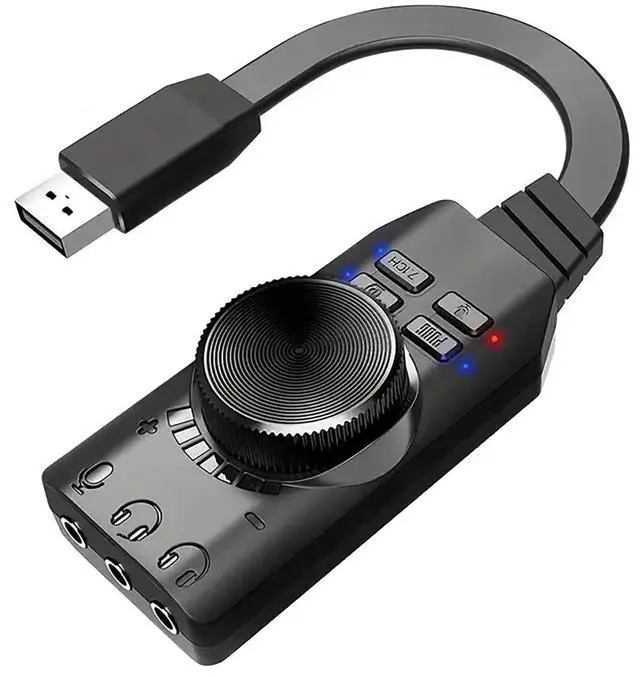 Main image of C&N USB Sound Card Virtual 7.1 Surround Sound USB External Sound Card Adapter with PUBG Sound Effects For PC/PS4/PS5/Mac/Gaming Headset,Plug and Play