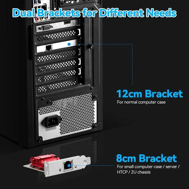 Alt view image 6 of 7 - C&N 5Gbps PCIe Network Adapter, RTL8126 Chip Multi-Gigabit Ethernet Card (5G/2.5G/1G/100Mbps) PCIe 3.1 X1, RJ45 LAN Controller with PXE Boot, Low Profile Bracket for Windows/Linux