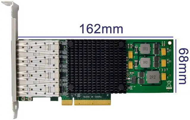 Alt view image 4 of 7 - C&N 10Gb PCI-e 3.0 X8 NIC Network Card,Quad- SFP+ Port, with Broadcom BCM57840 Controller, PCI Express Ethernet LAN Adapter Support Windows Server/Linux/VMware