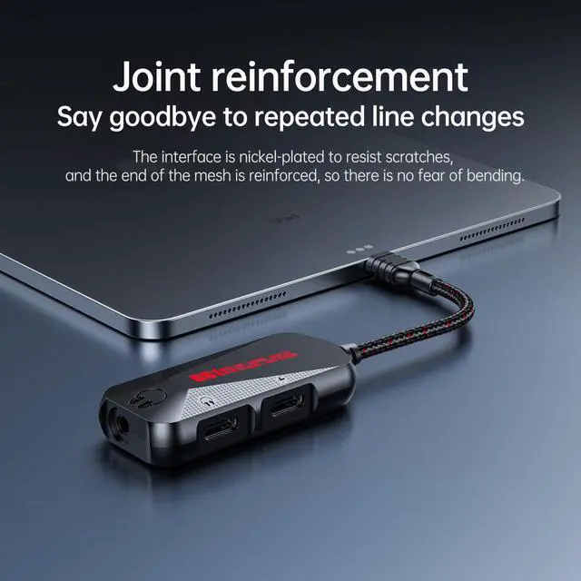 Alt view image 5 of 7 - C&N USB C to 3.5mm / USB C Audio Adapter and Charger 3 in 1 Hi-Res 32bit Aux to USB C with PD 60W Fast Charging Dongle Cable for iPhone 16/15 Pro Max/Galaxy /iPad Pro/Air (GS1-USBC 180°)