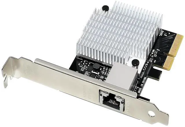 Alt view image 2 of 6 - C&N Single Port 10Gbps PCIe x4 Server NIC Network Card Adapter with Marvell AQC107S Chipset Controller Support Mac