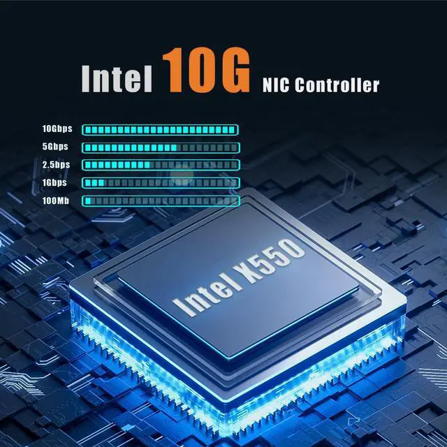 Alt view image 4 of 7 - BUCIER ST7368 2-Port 10G RJ45 Ethernet Network Card with Intel X550 Controller, PCIE 3.0 X4 Interface, Support Windows 11/10/Windows Server/Linux/ESX/VMware ESXi(Not Support Mac OS)