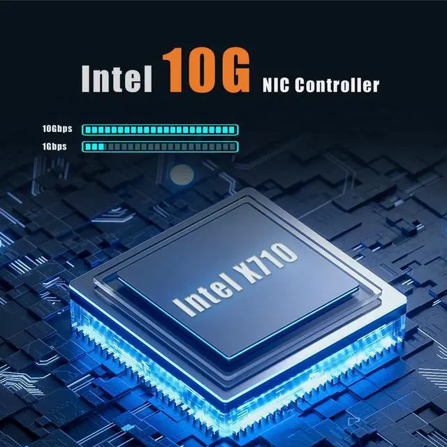 Alt view image 4 of 7 - BUCIER ST7219 4-Port 10G SFP+ Ethernet Network Card with Intel X710-BM1 Controller, PCIE 3.0 X8 Interface, Support Windows 11/10/Windows Server/Linux/ESX/VMware ESXi(Not Support Mac OS)