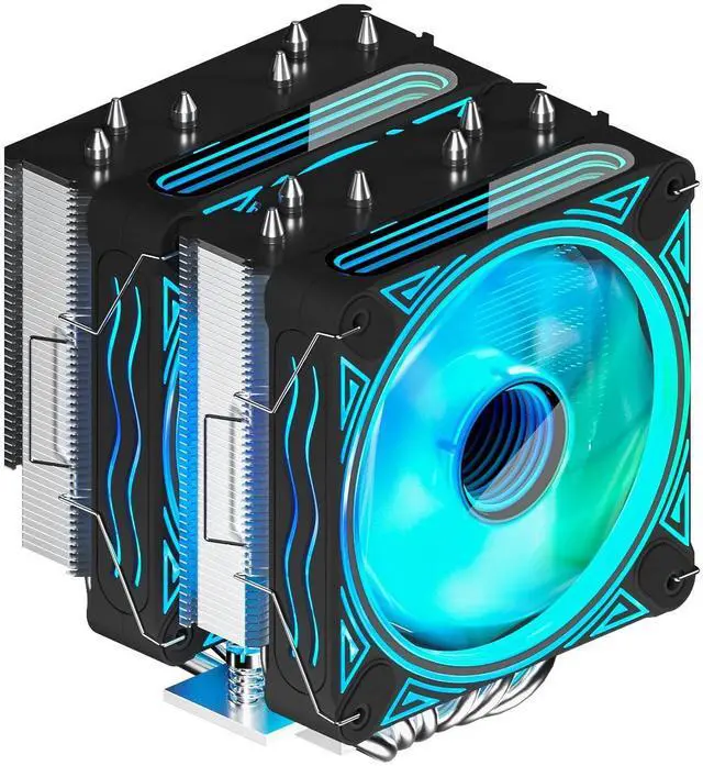 Main image of UTLGAMENG CPU Cooler with 6 Heat Pipes, Dual 120mm PWM Fans, 1800RPM Speed, for AM4 AM5/Intel LGA 1700/1150/1151/1200,PC Cooler,CPU Air Cooler,UTL600