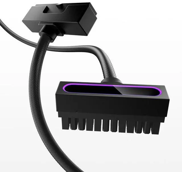 Main image of 24PIN PC PSU Extension Cable ARGB LED, Copper Wire Motherboard Power Extension Cable Integrated Minimalist Design, 2000W Power (Whole Set), PC Power Cord for Cable Management & DIY