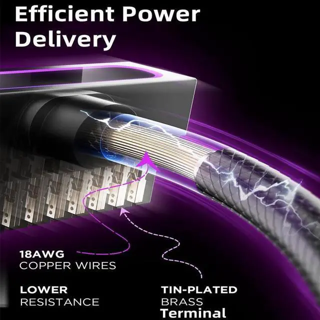 Alt view image 5 of 7 - 24PIN PC PSU Extension Cable ARGB LED, Copper Wire Motherboard Power Extension Cable Integrated Minimalist Design, 2000W Power (Whole Set), PC Power Cord for Cable Management & DIY