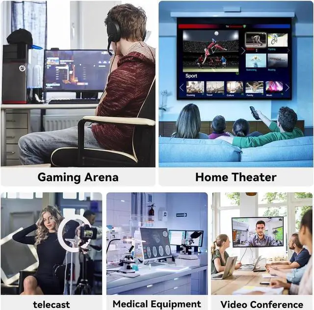 Alt view image 5 of 7 - DisplayPort Cable 16K 2.1, DP Cable 3.3FT 80Gbps 16K@60Hz, 8K@240Hz HBR3 4K@240 HDR, HDCP, DSC 1.2a Support FreeSync G-Sync Video Card Monitor