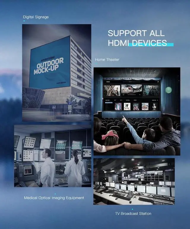 Alt view image 6 of 7 - Fiber HDMI Cable 4K HDR 60Hz - 2M 5M 10M 20M 30M 50M - Fiber Optic HDMI 2.0b Cable, Support 18Gbps and Projector, Roku, Slim and Flexible HDMI Fiber Optic Cable - 16ft (5meters)